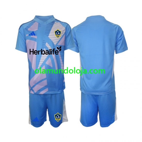Camisola Los Angeles Galaxy Guarda-redes Criança Equipamento Segundo 2024-2025 Manga Curta